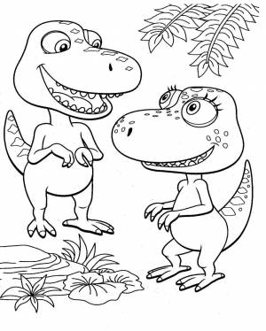 Раскраска для девочек динозавры #7 #273425