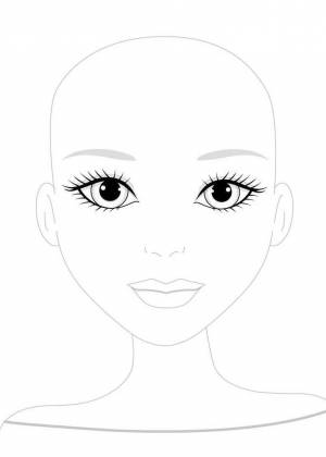 Раскраска для девочек для макияжа лицо #1 #273809
