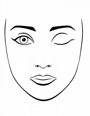 Раскраска для девочек для макияжа лицо #4 #273812