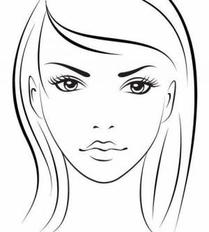 Раскраска для девочек для макияжа лицо #13 #273821