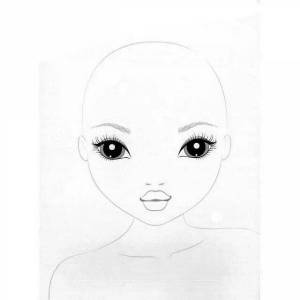 Раскраска для девочек для макияжа лицо #25 #273833