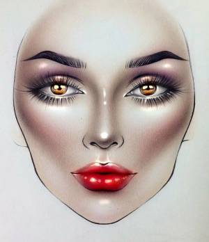 Раскраска для девочек для макияжа лицо #28 #273836