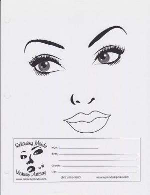 Раскраска для девочек для макияжа лицо #30 #273838