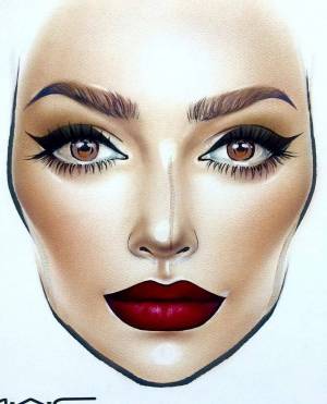 Раскраска для девочек для макияжа лицо #32 #273840