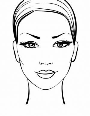 Раскраска для девочек для макияжа лицо #38 #273846