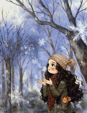 Раскраска для девочек зима #32 #274050