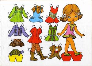 Раскраска для девочек куклы с одеждой #6 #274353