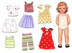 Раскраска для девочек куклы с одеждой #11 #274358