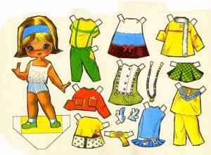 Раскраска для девочек куклы с одеждой #14 #274361