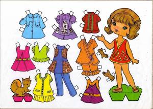 Раскраска для девочек куклы с одеждой #15 #274362