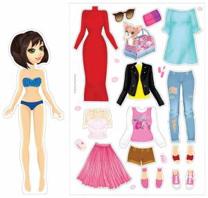 Раскраска для девочек куклы с одеждой #35 #274382