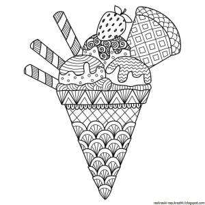 Раскраска для девочек мороженое #1 #275051