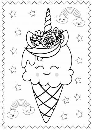 Раскраска для девочек мороженое #34 #275084