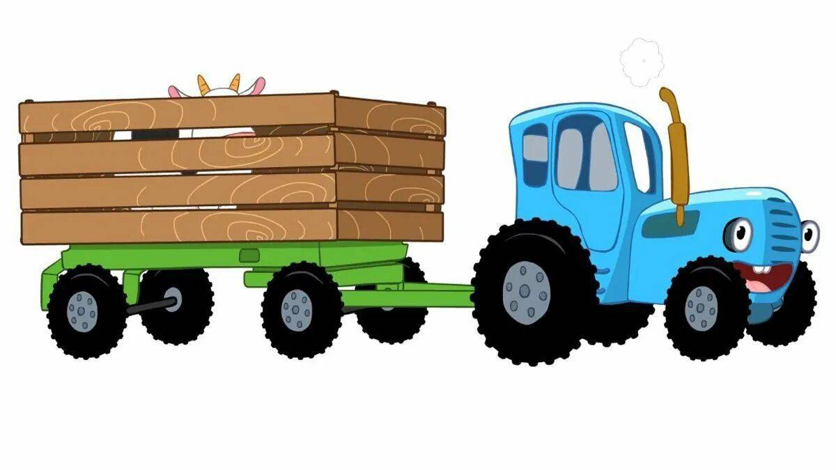 Синий трактор для детей #35