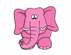 Раскраска слон для детей #15 #25042