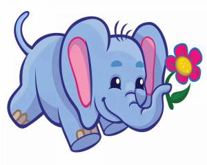 Раскраска слон для детей #28 #25055