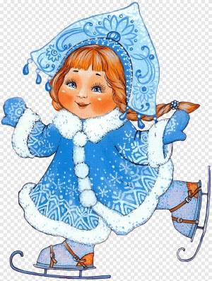 Раскраска снегурочка для детей #6 #25260