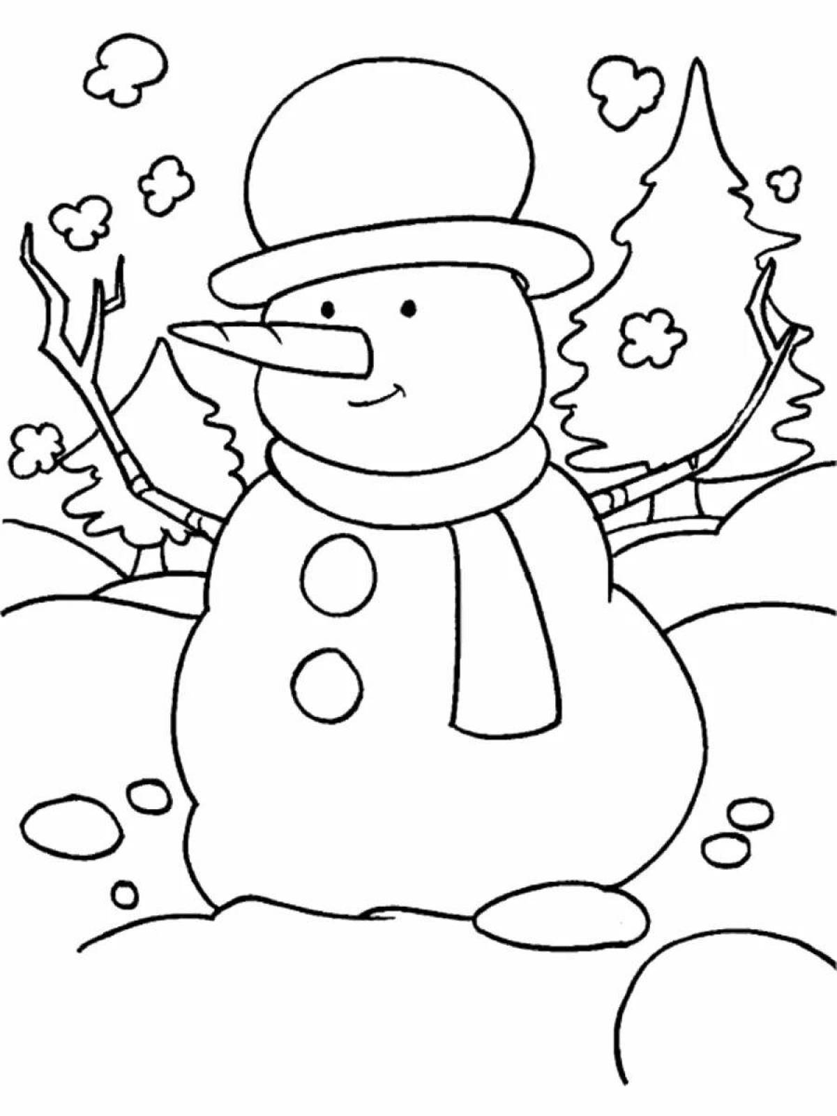 Для детей 3 4 лет крупные рисунки зима #17