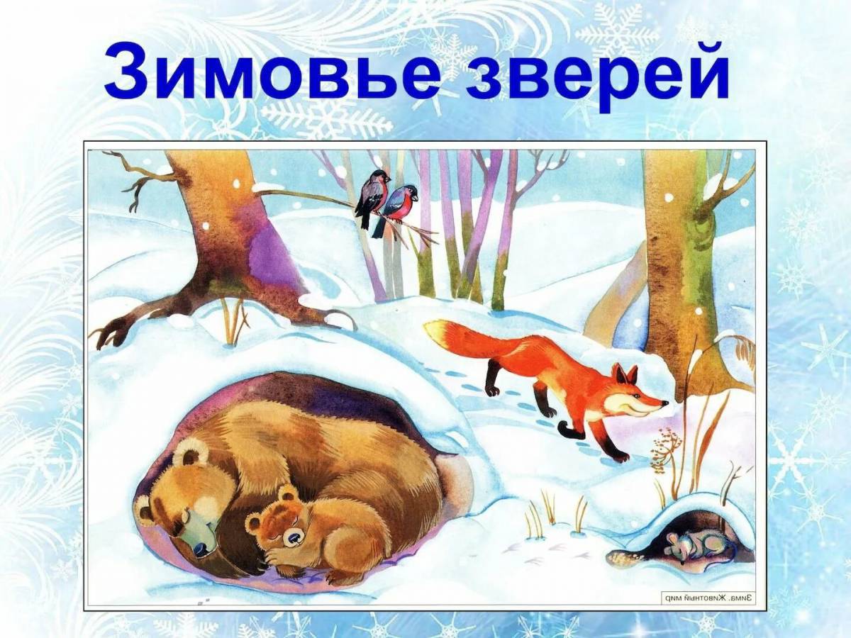 Для детей 4 5 лет животные зимой #7