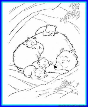Раскраска для детей 3 4 лет дикие животные зимой #26 #277524