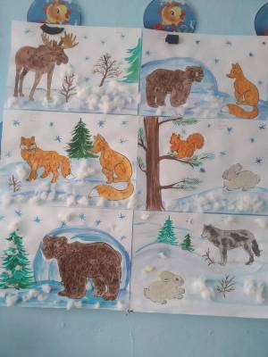 Раскраска для детей 3 4 лет дикие животные зимой #32 #277530