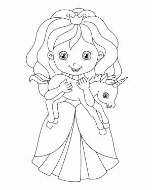 Раскраска для детей 3 4 лет для девочек принцессы #13 #277550