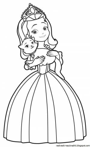 Раскраска для детей 3 4 лет для девочек принцессы #38 #277575