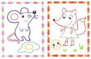Раскраска для детей 3 4 лет с цветным контуром #23 #277909