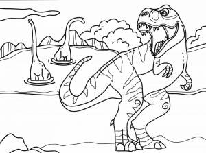 Раскраска для детей 6 7 лет для мальчиков динозавры #30 #279821