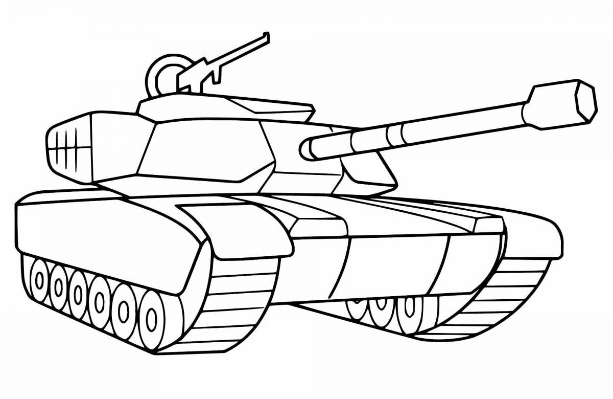 Для детей военный танк #12