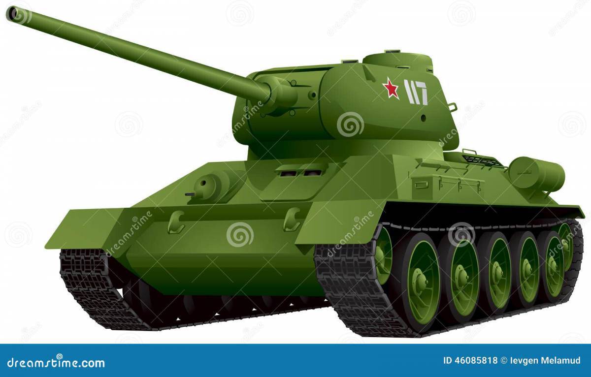 Для детей военный танк #15