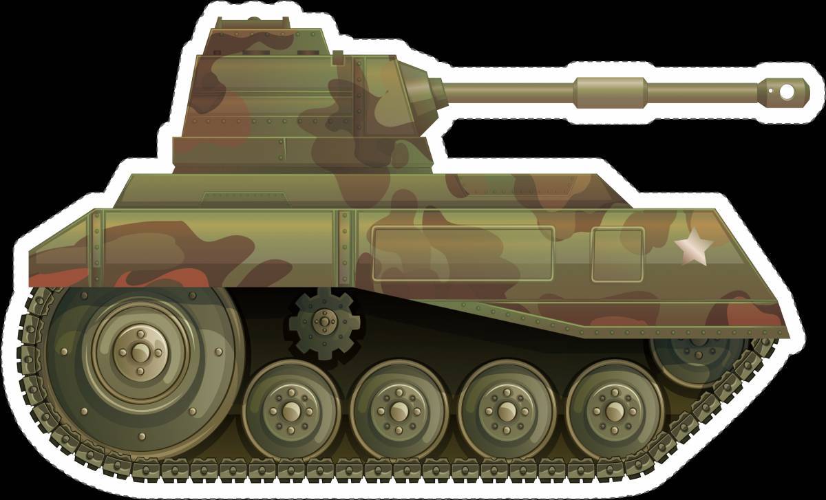 Для детей военный танк #16