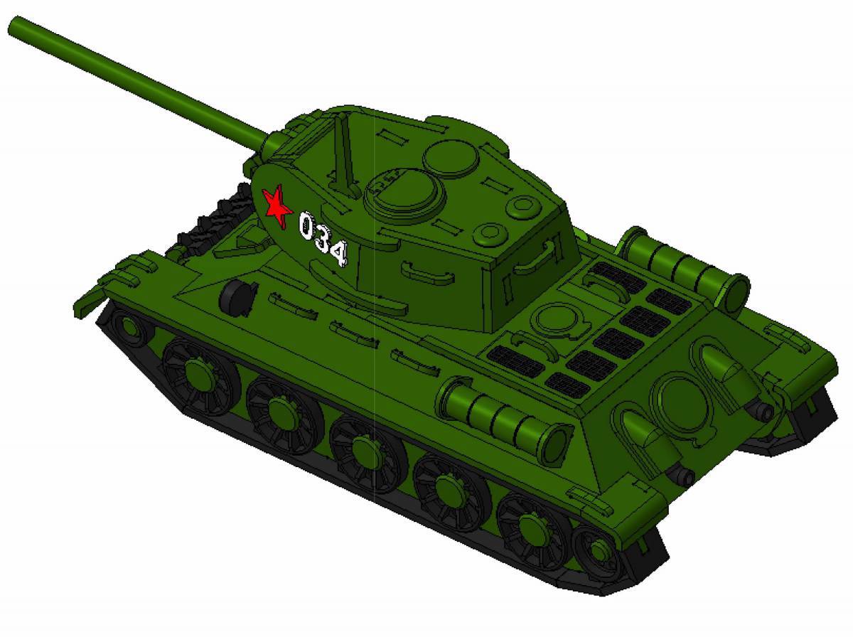 Для детей военный танк #24