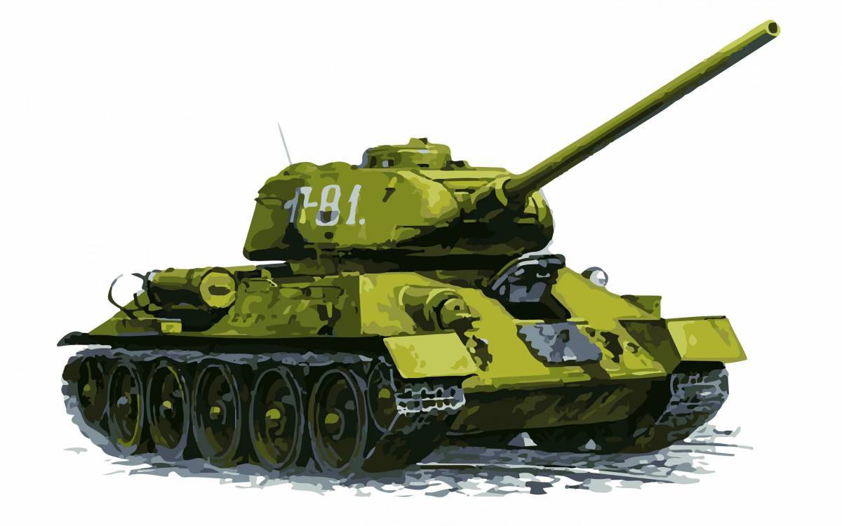 Для детей военный танк #28