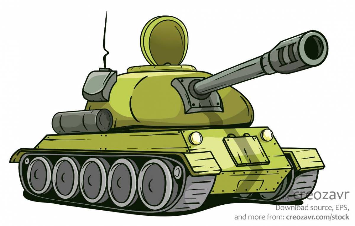 Для детей военный танк #34