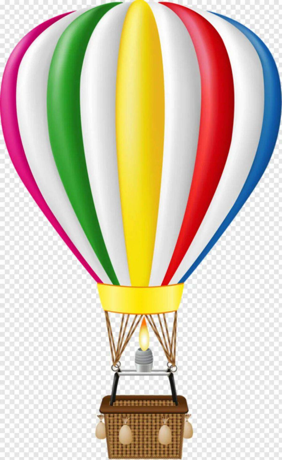 Для детей воздушный шар с корзиной #10