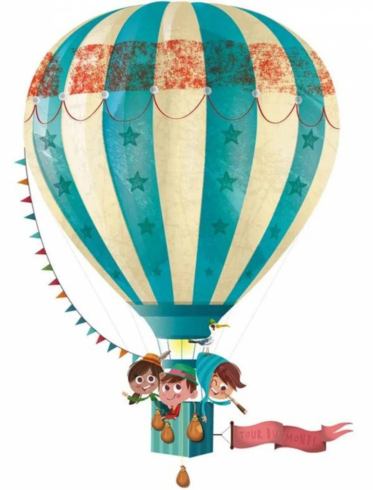 Воздушные шары читать. Воздушный шар с корзиной. Воздушный шар детский. Vozdushnyye shar. Воздушный шар с корзиной сказочный.