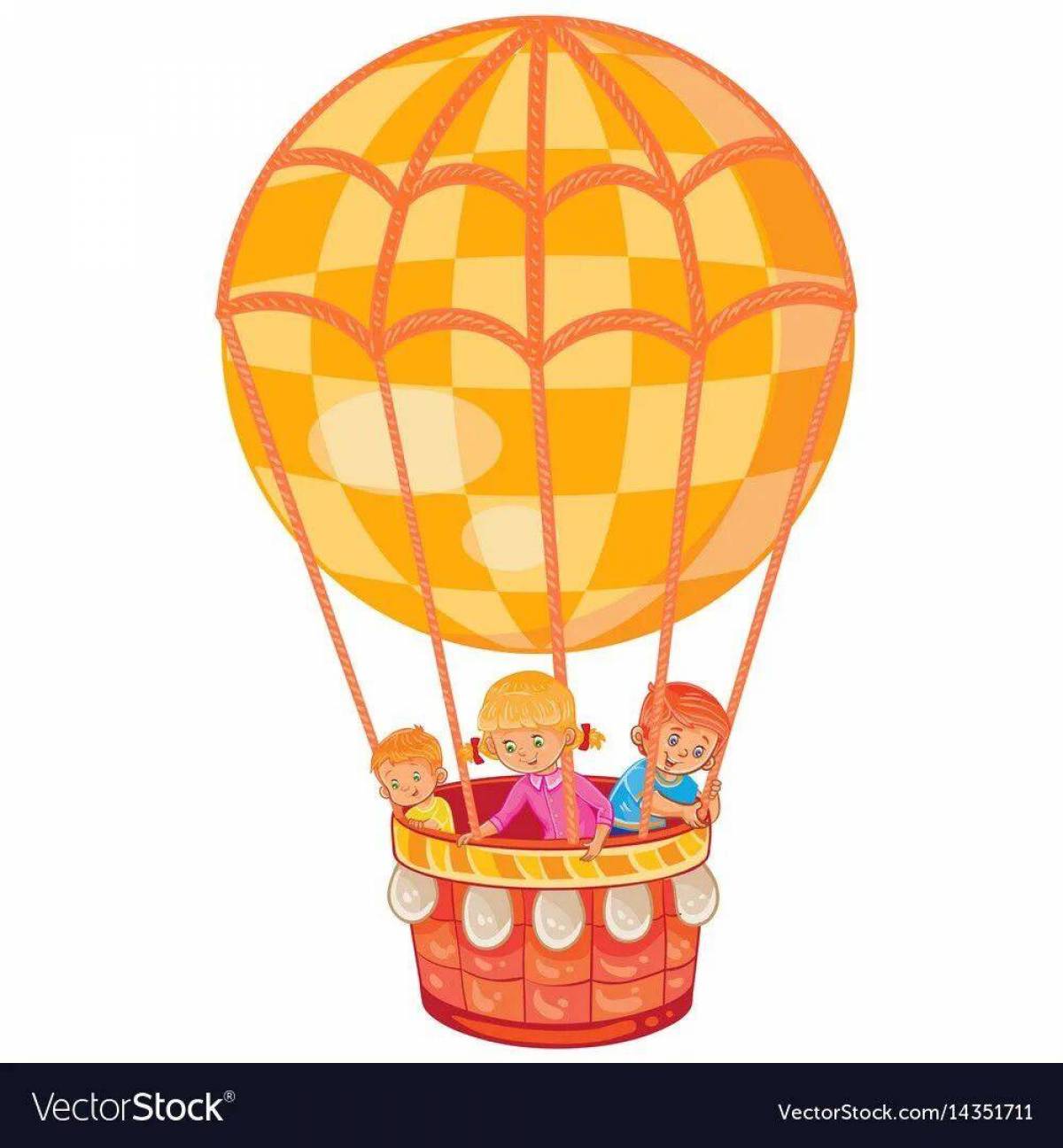 Для детей воздушный шар с корзиной #19