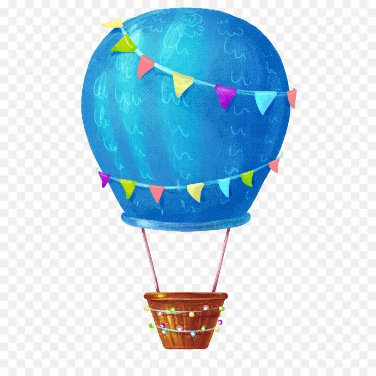 Для детей воздушный шар с корзиной #21