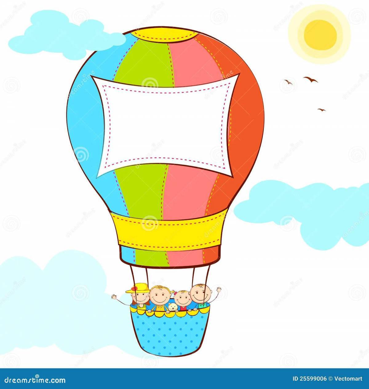 Для детей воздушный шар с корзиной #33