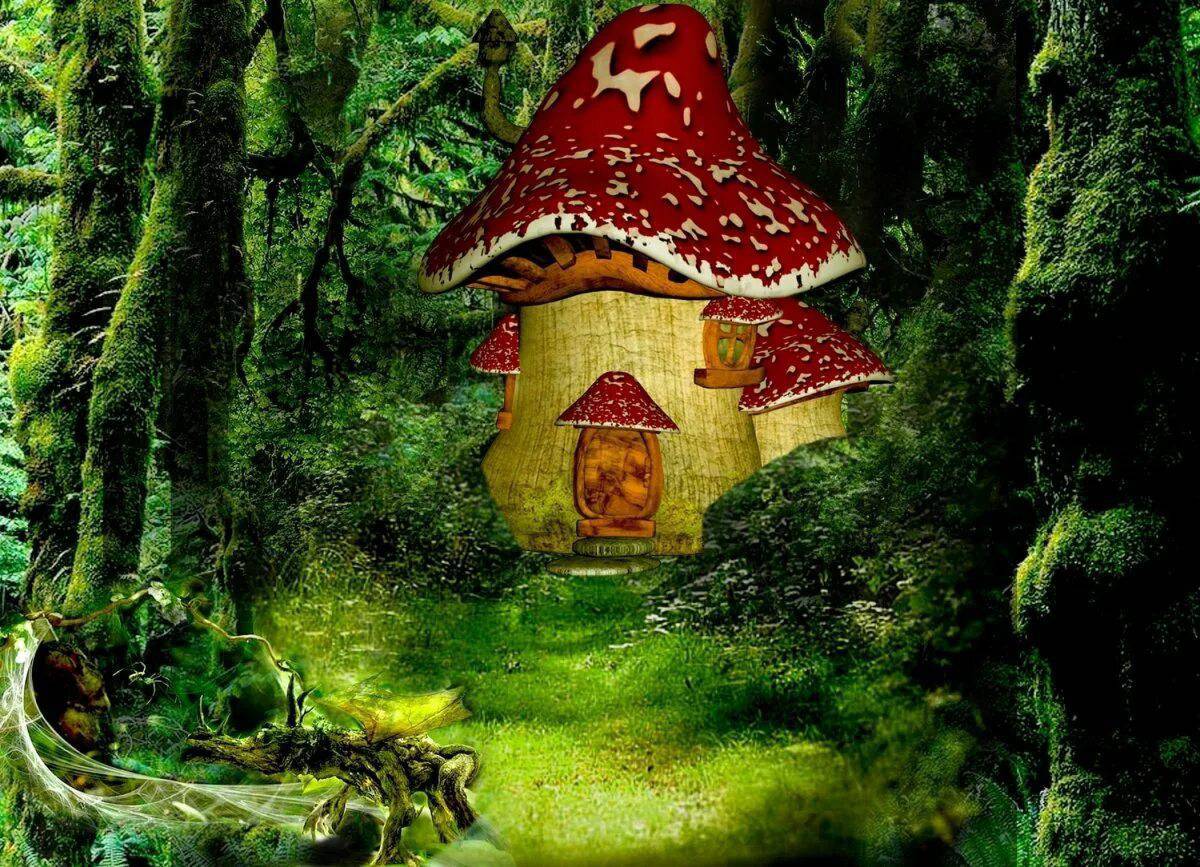 Для детей домик в лесу #17