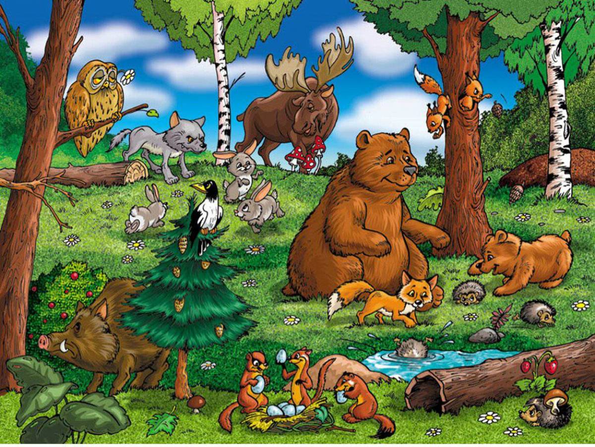 Для детей животные леса #35