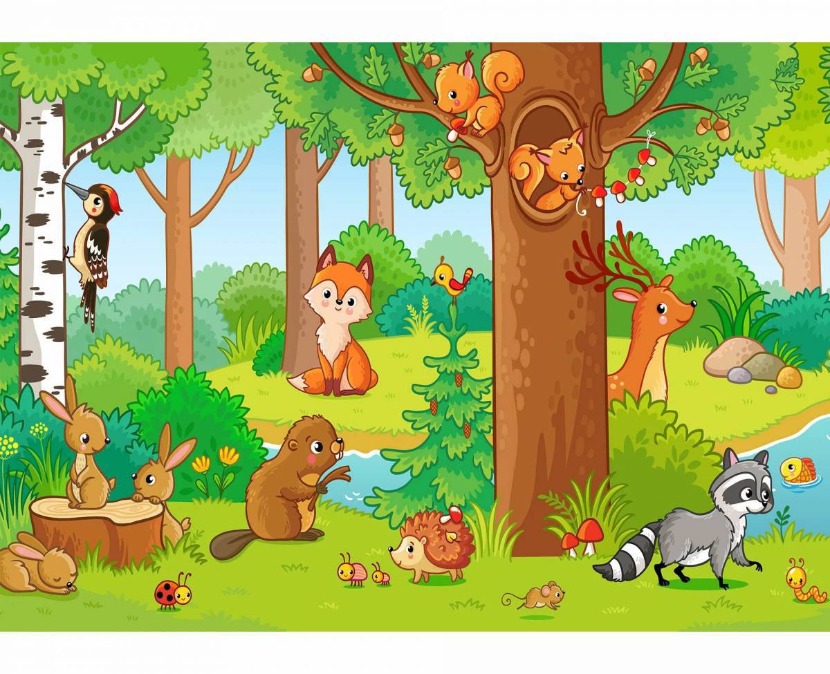 Для детей животные леса #37