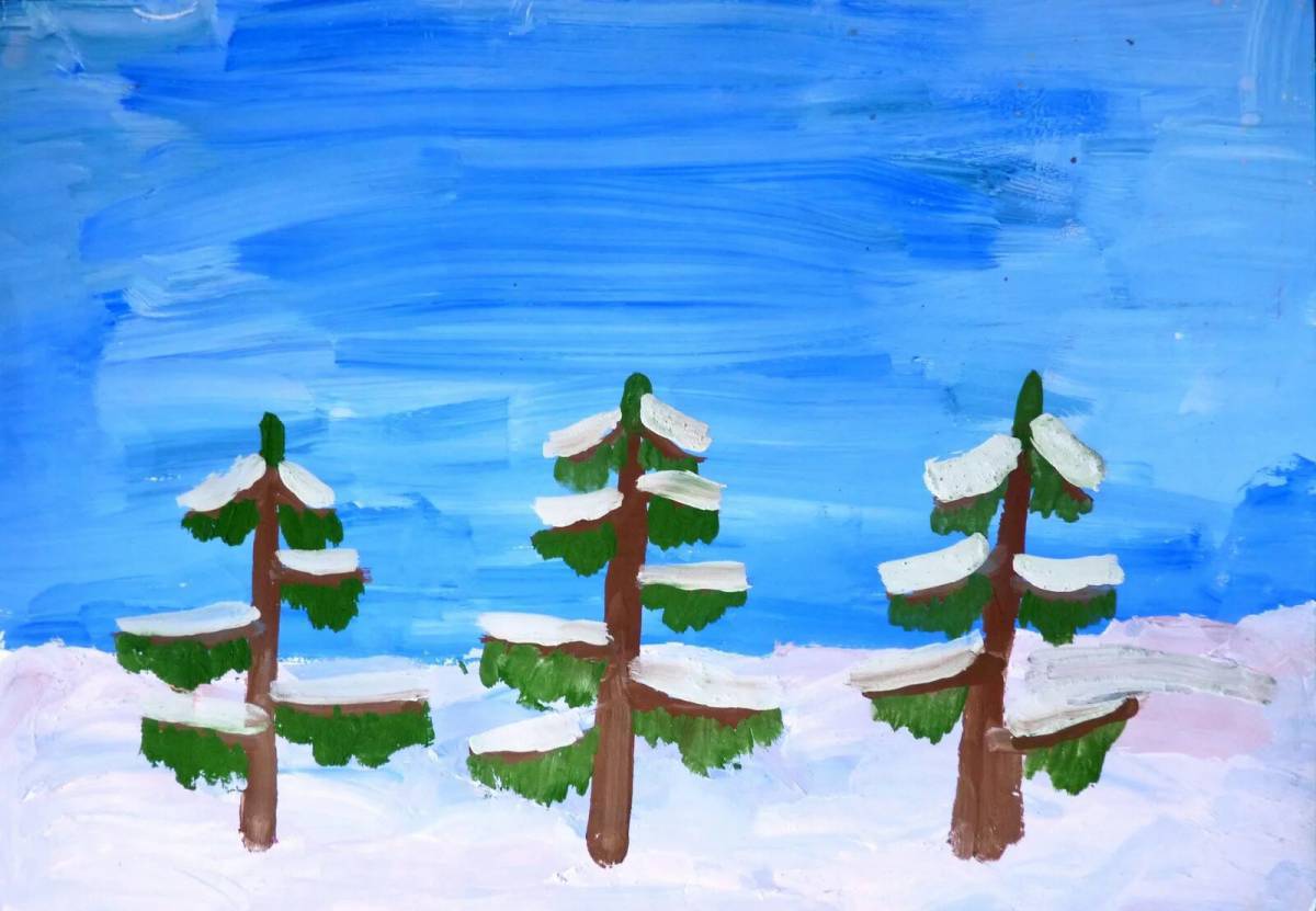 Для детей зимний лес 3 4 лет #7