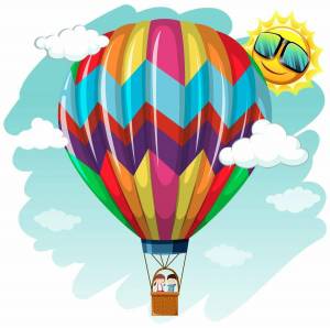 Раскраска для детей воздушный шар с корзиной #1 #282059