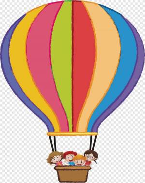 Раскраска для детей воздушный шар с корзиной #2 #282060