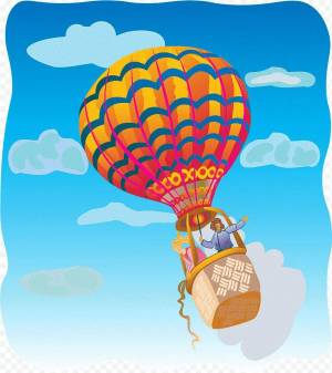 Раскраска для детей воздушный шар с корзиной #6 #282064
