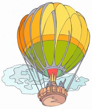 Раскраска для детей воздушный шар с корзиной #17 #282075