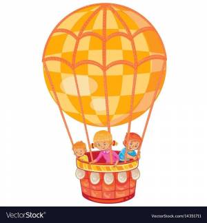 Раскраска для детей воздушный шар с корзиной #19 #282077