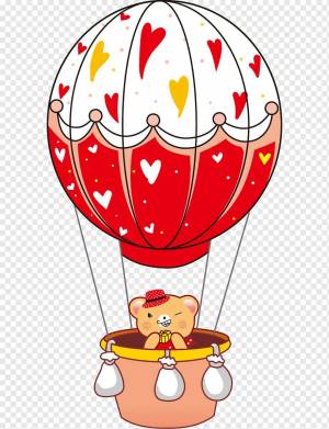 Раскраска для детей воздушный шар с корзиной #20 #282078
